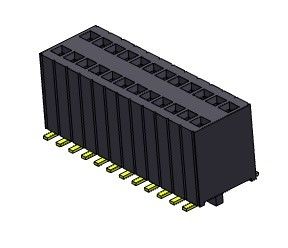 2*50PIN H=5.75mm에 대한 PEG SMT 타입 2*3PIN과 여성 해더 커넥터 1.27 밀리미터 이원적 가로열