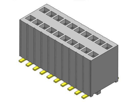 2*50PIN H=5.75mm에 대한 PEG SMT 타입 2*3PIN과 여성 해더 커넥터 1.27 밀리미터 이원적 가로열