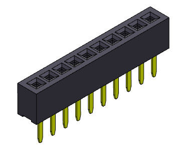 1*40PIN H=2.10mm에 대한 여성 해더 커넥터 1.00 밀리미터 단일 열 스트레이트 타입 1*2PIN