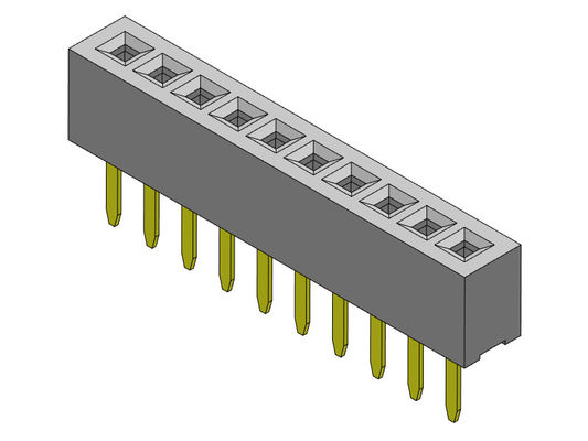 1*40PIN H=2.10mm에 대한 여성 해더 커넥터 1.00 밀리미터 단일 열 스트레이트 타입 1*2PIN