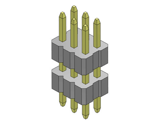 2*40PIN SQ0.30mm에 대한 1.00 밀리미터 이원적 가로열 해더 커넥터 스택 스트레이트 타입 2*3PIN