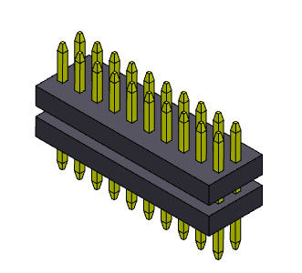 2*40PIN SQ0.30mm 핀 여성 해더 커넥터 1.00 밀리미터  스택 스트레이트 타입에 대한 2*3PIN