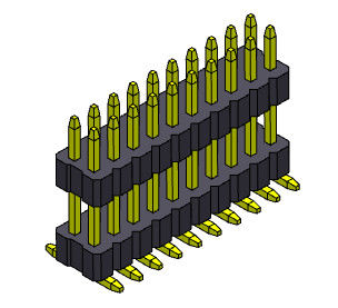 2*40PIN에 대한 1.00 밀리미터 이원적 가로열 암핀 연결기 스택 곧은 SMT  2*2PIN