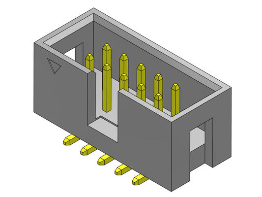 2.54 밀리미터는 PEG와 해더 커넥터 2*3-2*32Pin Nylot6T 3AMP SMT 타입을 권투합니다